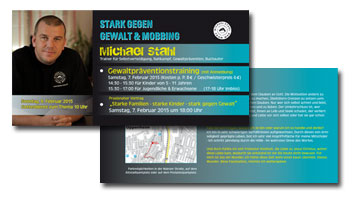Flyer Michael Stahl "Stark gegen Gewalt & Mobbing"