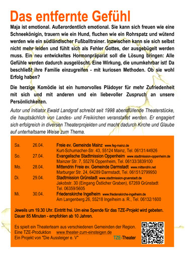 Theater zum Einsteigen am 27. April 2025 in Oppenheim